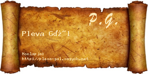 Pleva Gál névjegykártya